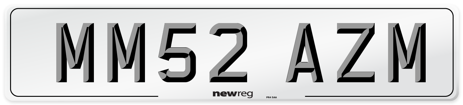 MM52 AZM Number Plate from New Reg